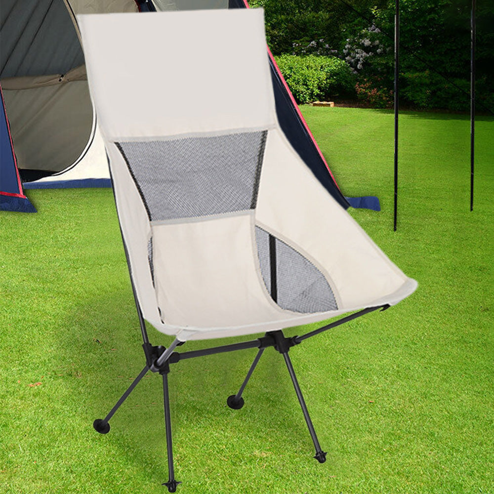 Lightweight Folding High Back Camping Chair With Head Support For Outdoor