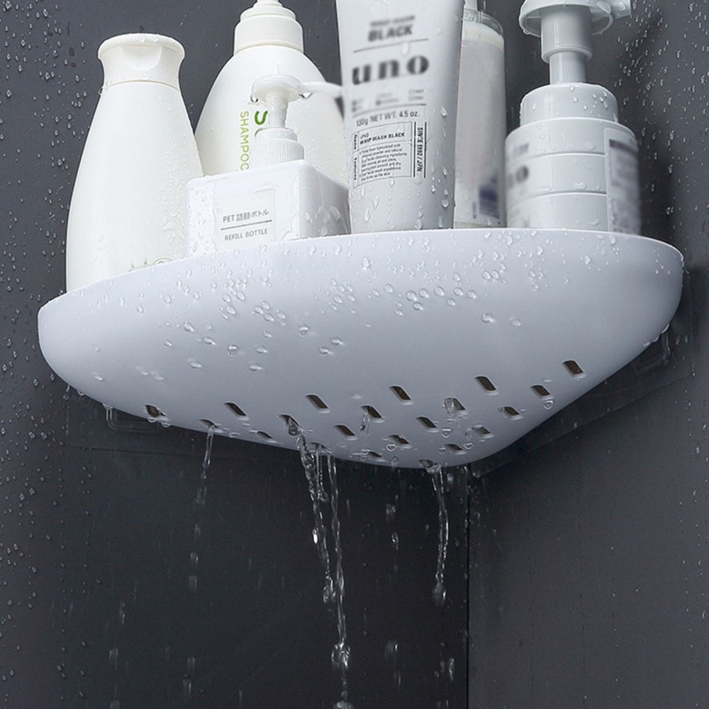 Bathroom Caddy Corner Organizer with Wall Adhesive Strip