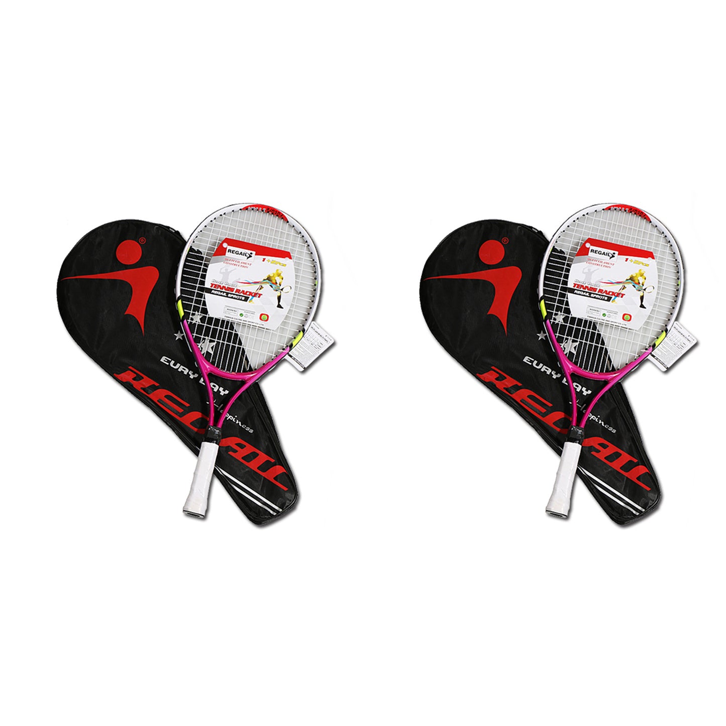 2Pcs Aluminium Alloy Tennis Racket for Teenagers and Kids