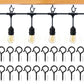 20PCS Q Hanger Hooks with Safety Buckle Windproof Screw Hooks for Hanging Outdoor Lights Plants