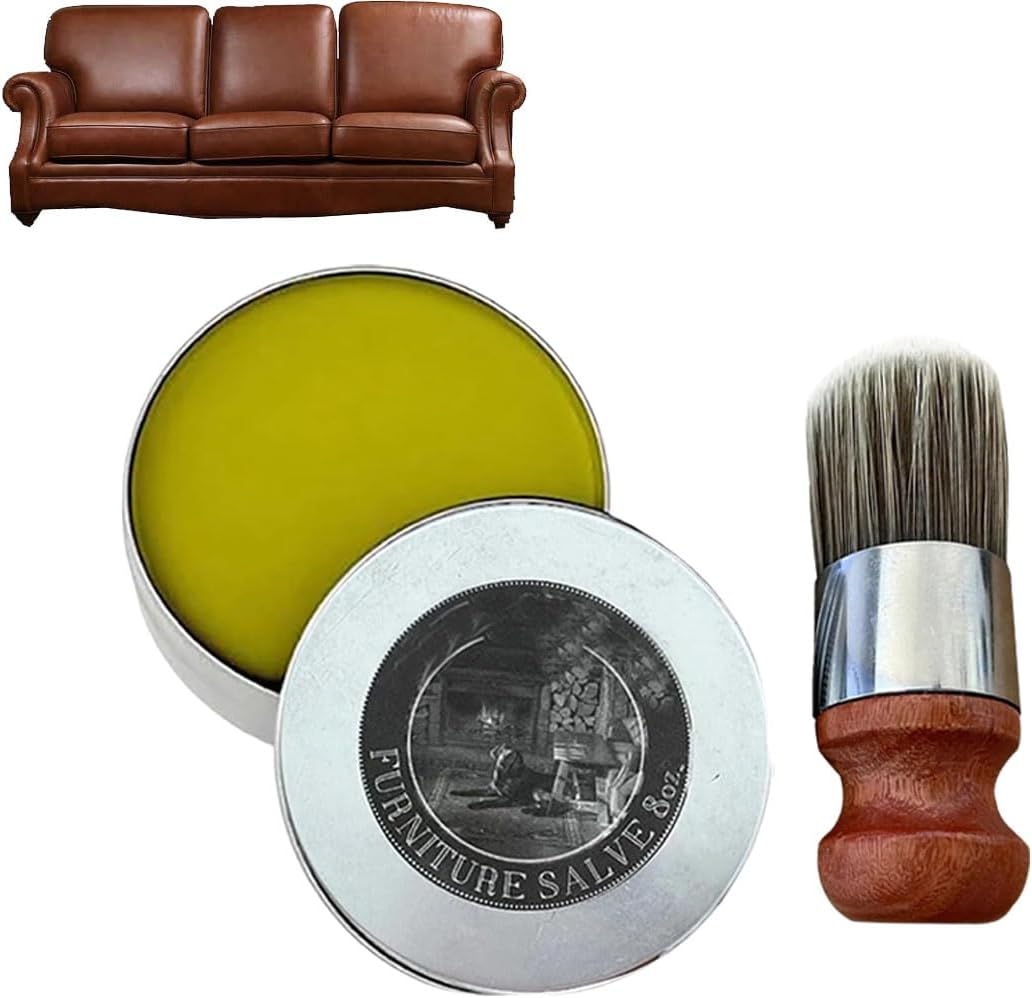 Leather Care Cream Leather Salve for Furniture Repair Tool with Brush