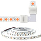10Pcs L Shape 4-Pin 10mm LED Connectors with 20Pcs Clips for Strip Lights