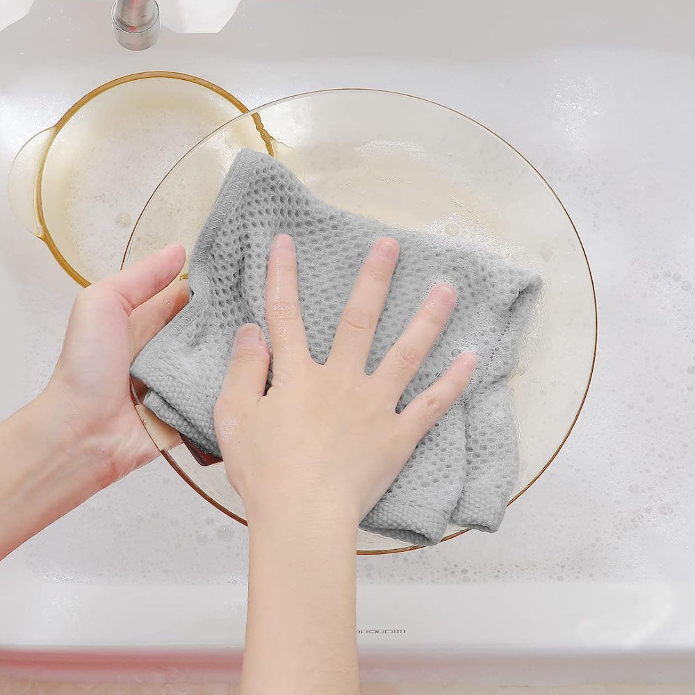 12Pcs Cotton Waffle Weave Kitchen Dish Cloths Ultra Soft Absorbent Dish Towels