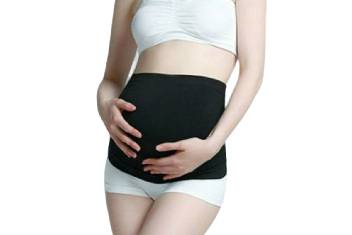 Maternity Belly Support Band for Comfort During Pregnancy - Black