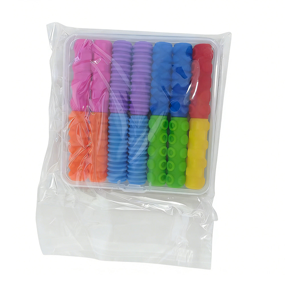 Silicone Textured Sensory Pencil Grip Fidget Toy