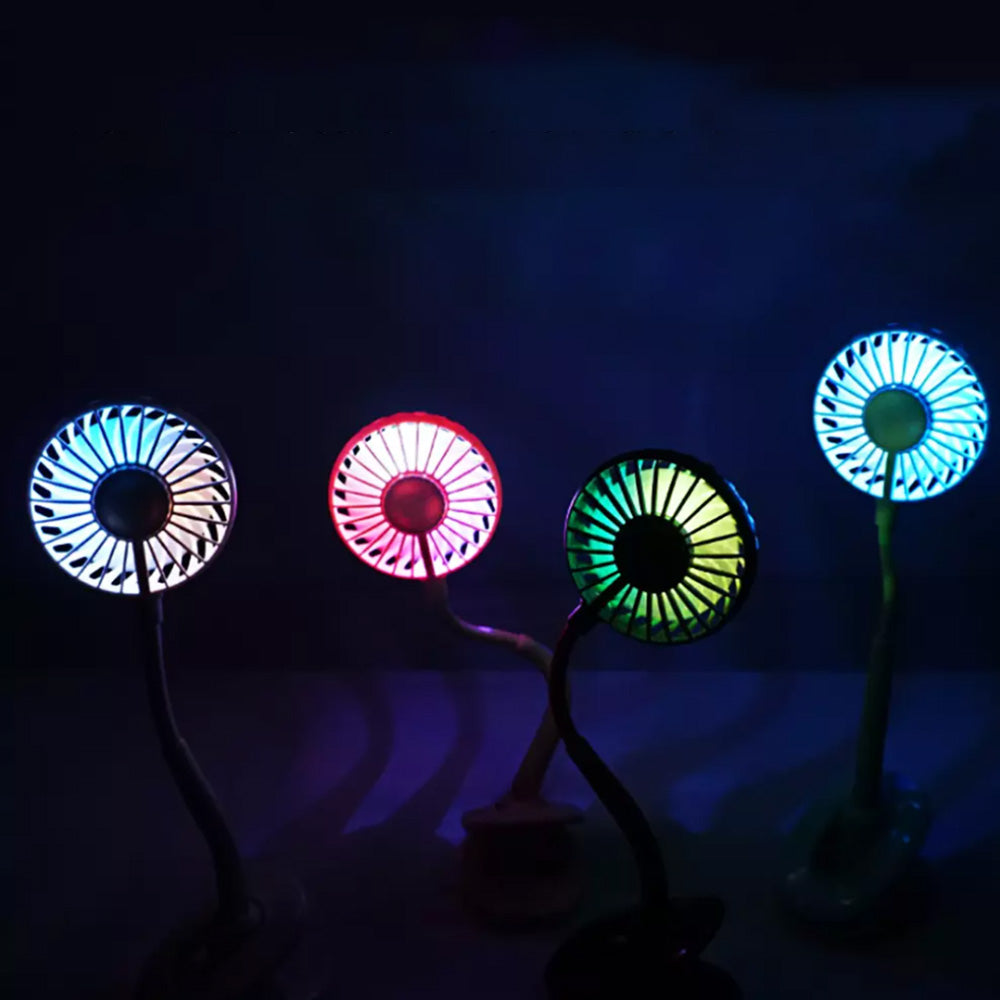 Clip on Mini Fan Portable USB Rechargeable Personal Desk Fan Cooling Fan
