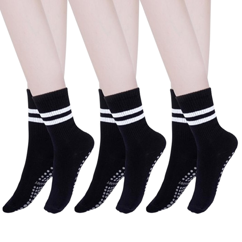 6 Pairs Non-Slip Yoga Cushioned Socks