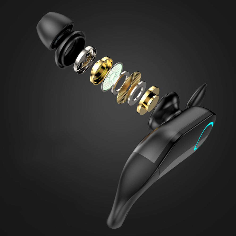 Wireless Bluetooth Noise Cancellation HiFi Sports Earbuds with Earhooks