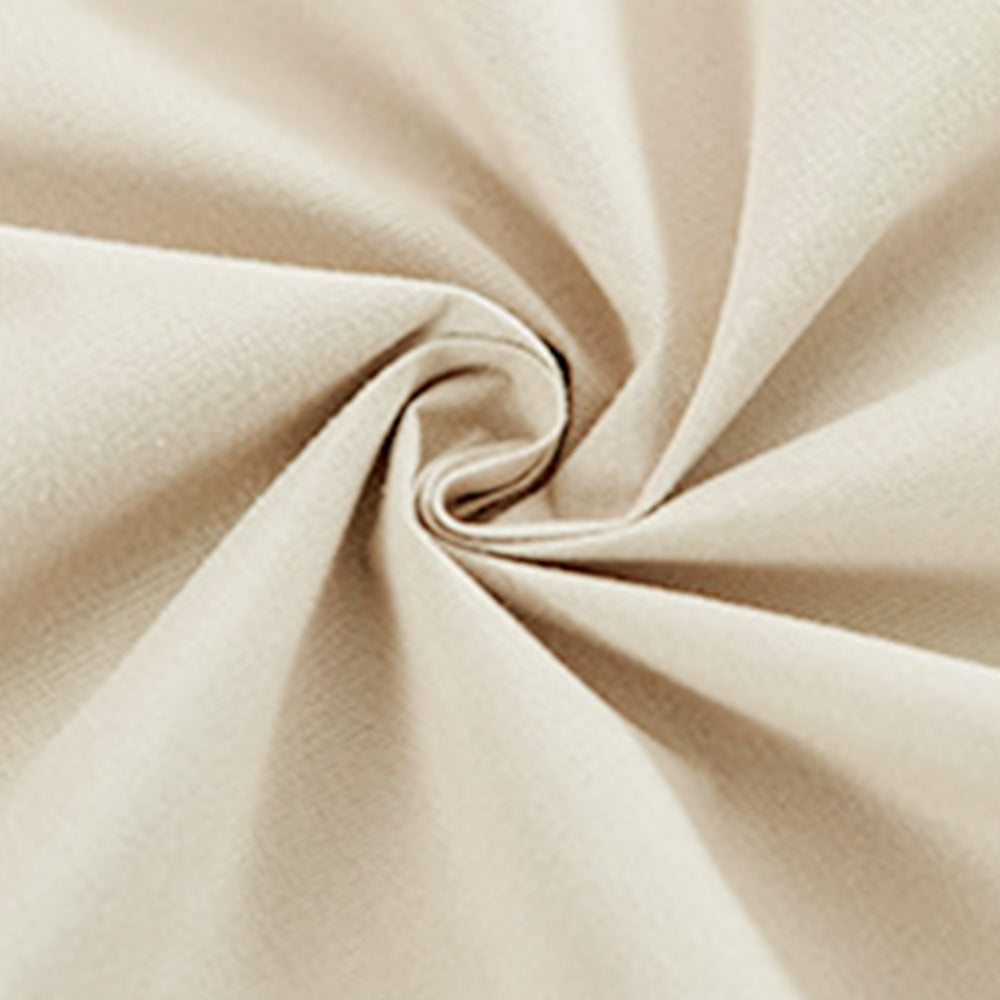 2 Pack 100 Percent Blackout Curtains with Black Liner for Bedroom Living Room and Office-Beige
