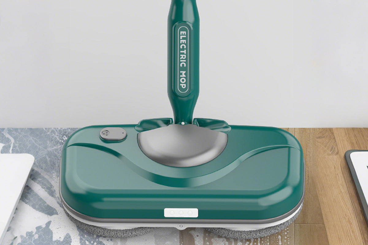 Cordless Electric Spin Mop with LED Light Water Sprayer and 750ML Large Water Tank