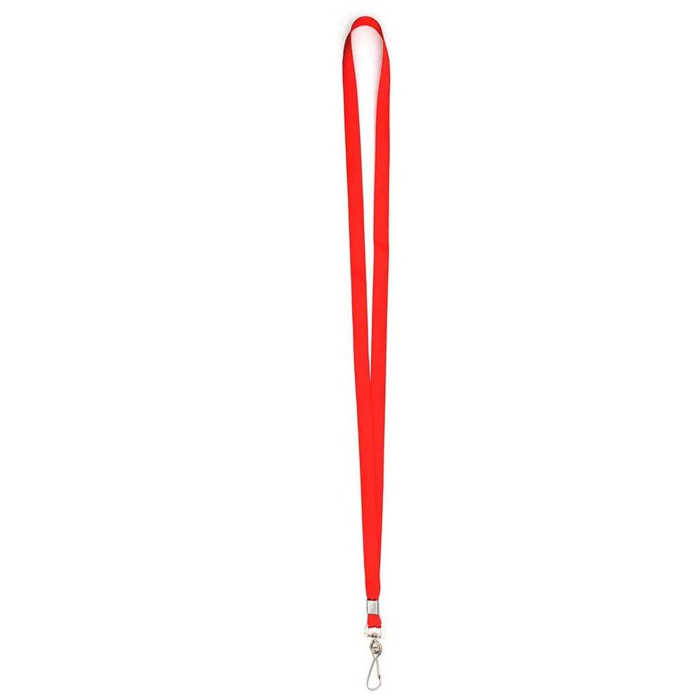 50 Flat Polyester ID Badge Lanyards with 360 Degree Swivel Hooks