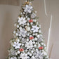 24Pcs Artificial Flowers Christmas Tree Decorations for Wreath Fireplace Stairs