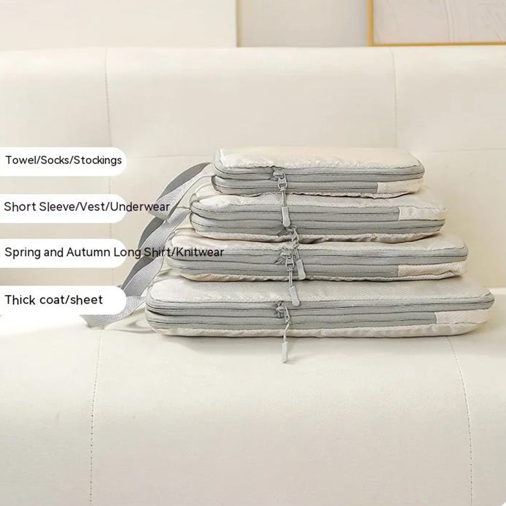 6Pcs Travel Luggage Compression Packing Cubes Storage Bag