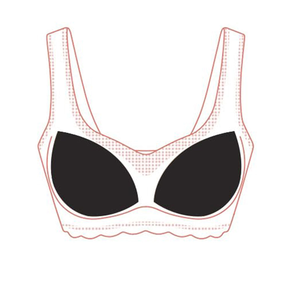4 Pairs Triangle Replacement Foam Bra Pad Inserts for Sports Bras-Black