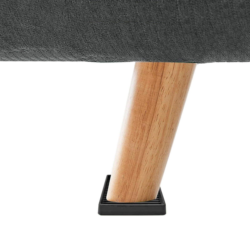 8 Pack Rubber Furniture Leg Floor Protectors with Anti Slip Textured Base