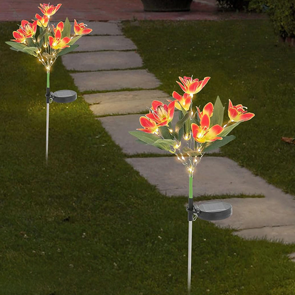 7 Head Solar Orchid Lamp