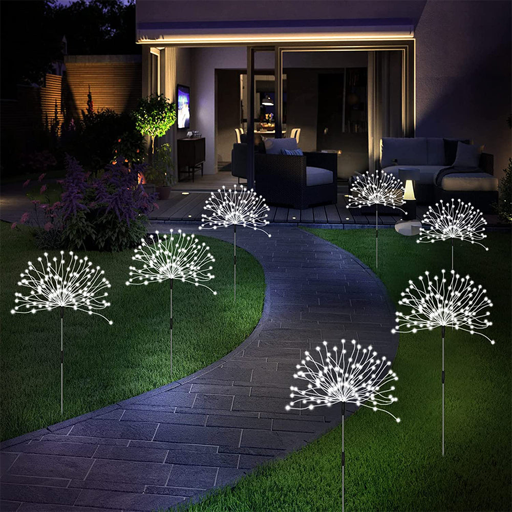4-In-1 LED Solar Firework Garden Lights Outdoor Path Lawn Decor Lamp