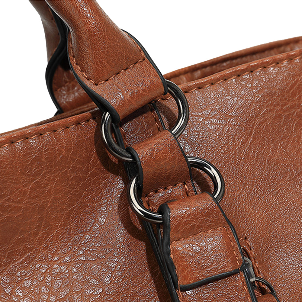 PU Leather Women's Tote Handbag for Work and Travel