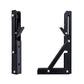 2Pcs 90 Degree Foldable Metal Shelf Brackets-Black