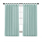 2Pcs Linen Sheer Curtains Living Room Curtains Pair Privacy Linen Draperies-Green