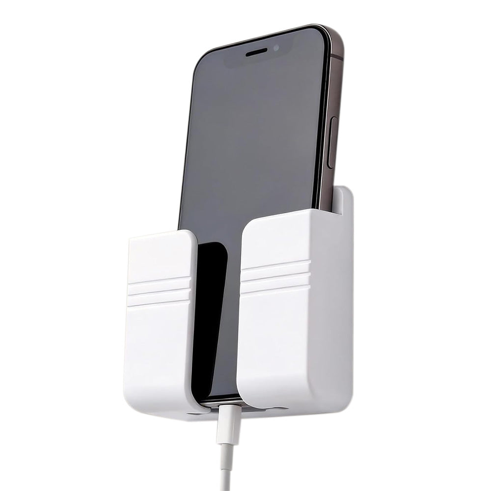 2 Pack Wall Mount Phone Holder Peel and Stick No Tools for Dorm Bedroom RV