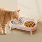 Elevated Double Stainless Steel Pet Food and Water Bowl Set