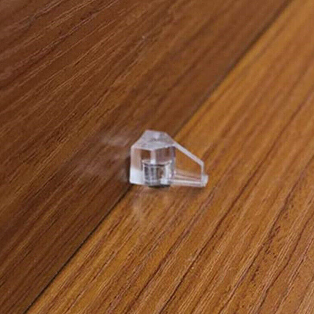 100-Pack Clear Cabinet Shelf Supports Heavy Duty Acrylic Shelf Pins for Glass/Wood Boards