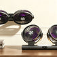 Dual Heads Rechargeable Hanging Fan 3 Speeds Fan with Night Light