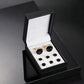 8 Pcs Men Tuxedo Cufflink and Shirt Stud Set for Weddings and Parties