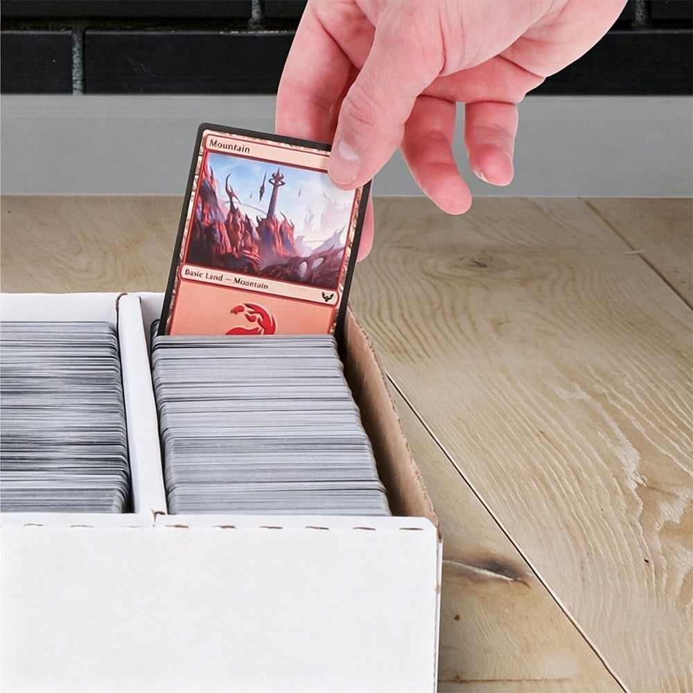 Extra Large Card Storage Box for Over 4000 Cards with Lid Compartments