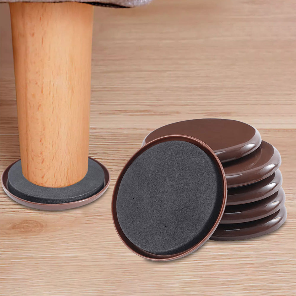 8 Piece Furniture Sliders Reusable Pads for Hardwood Floors and Carpet