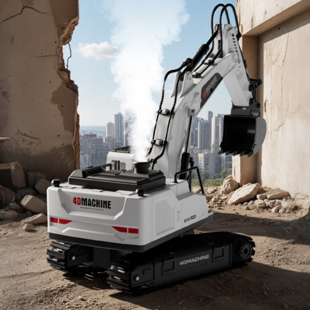 3-in-1 RC Excavator Toy 2.4G Remote Control Digger with 3 Work Heads