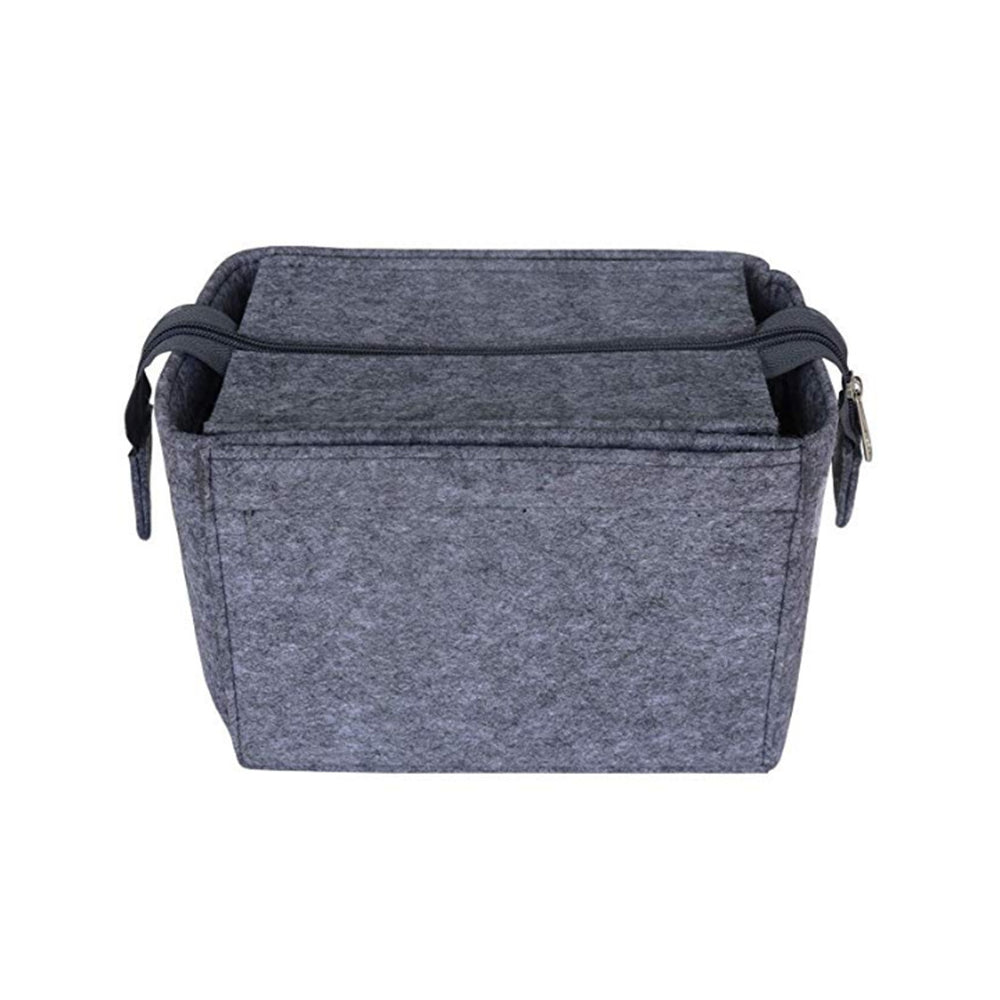 Felt Purse Insert Tote Bag Liner with Removable Zipper