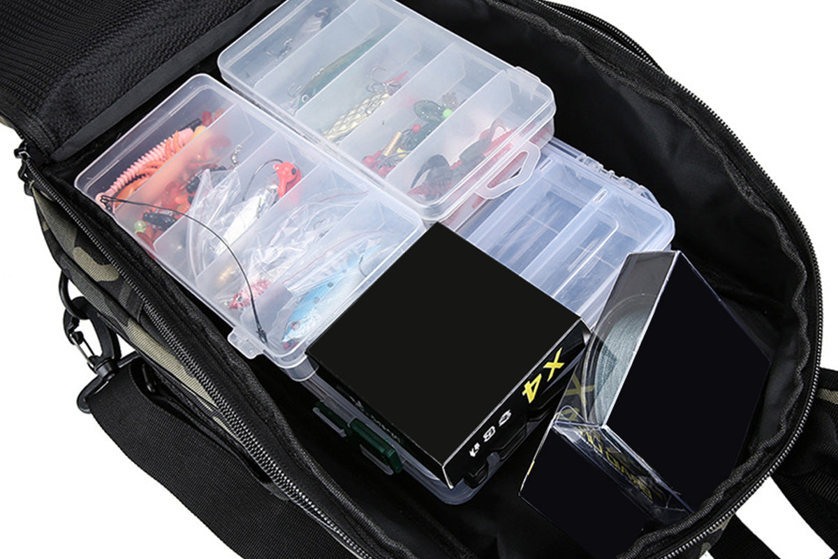 Fishing Tackle Backpack With Rod Holder Outdoor Shoulder Fishing Gear Bags