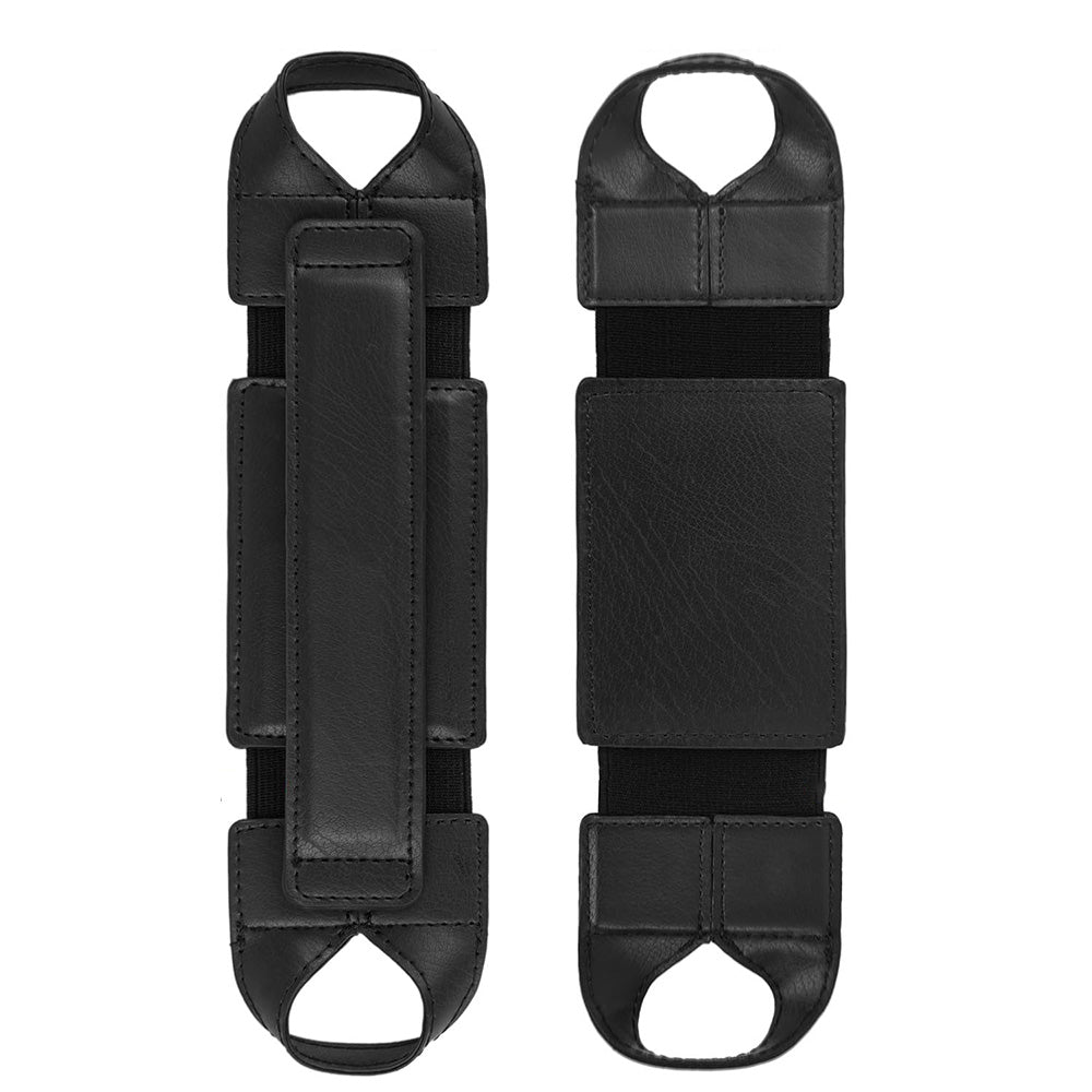 360 Degree Rotating PU Leather Hand Strap Holder Stand for Tablets