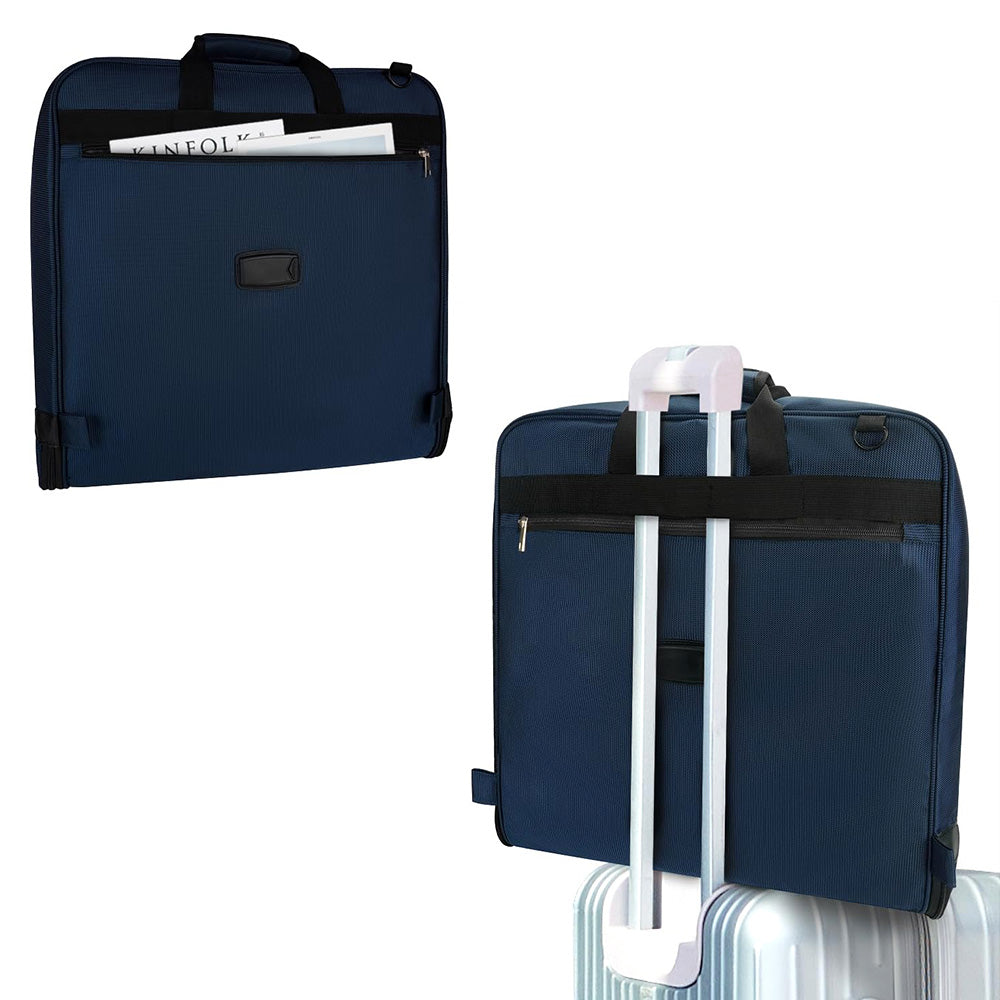 Water-resistant Foldable Garment Bag for Travel with Hanger Detachable Shoulder Strap
