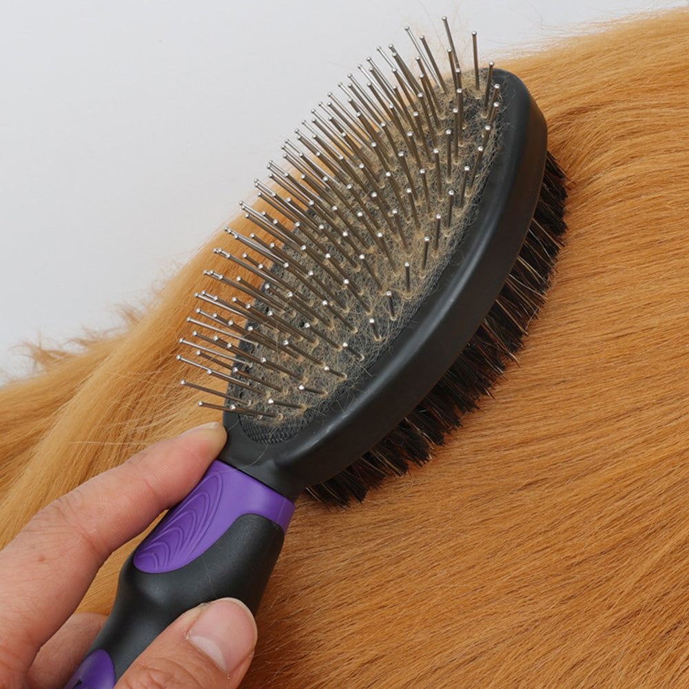 2PCS Pet Grooming Tools Pet Bath Brush Deshedding Dog Brush Suitable For Dogs Cats and Horses