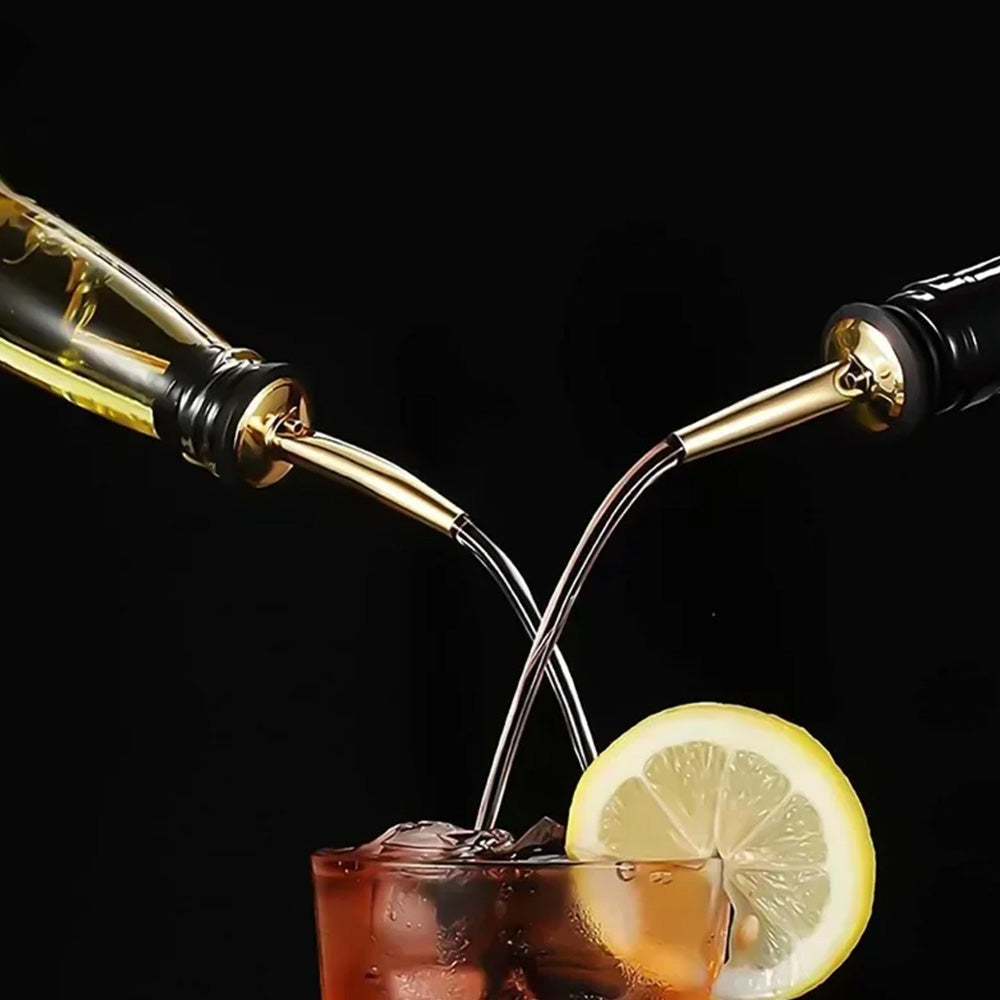 12Pcs Stainless Steel Non Drip Wine Pourers with Dust Caps