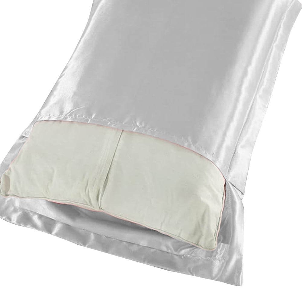 2Pcs 48x74cm Satin Pillowcase Solid Color Silk Soft Bedding Pillowcase