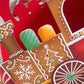 Santa Gift Train Christmas Cardboard Gift Box Present Holder Home Decoration