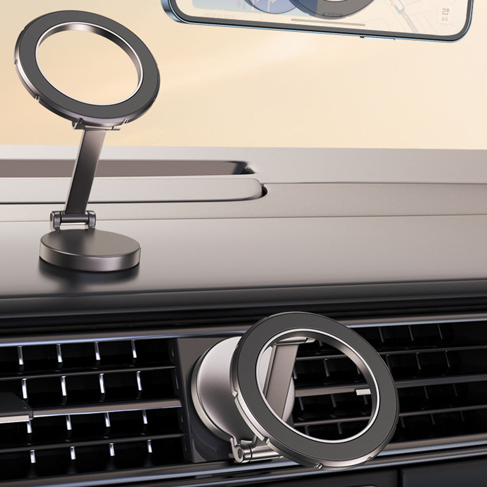 2Pcs Metal Magnetic Foldable Car Phone Holder