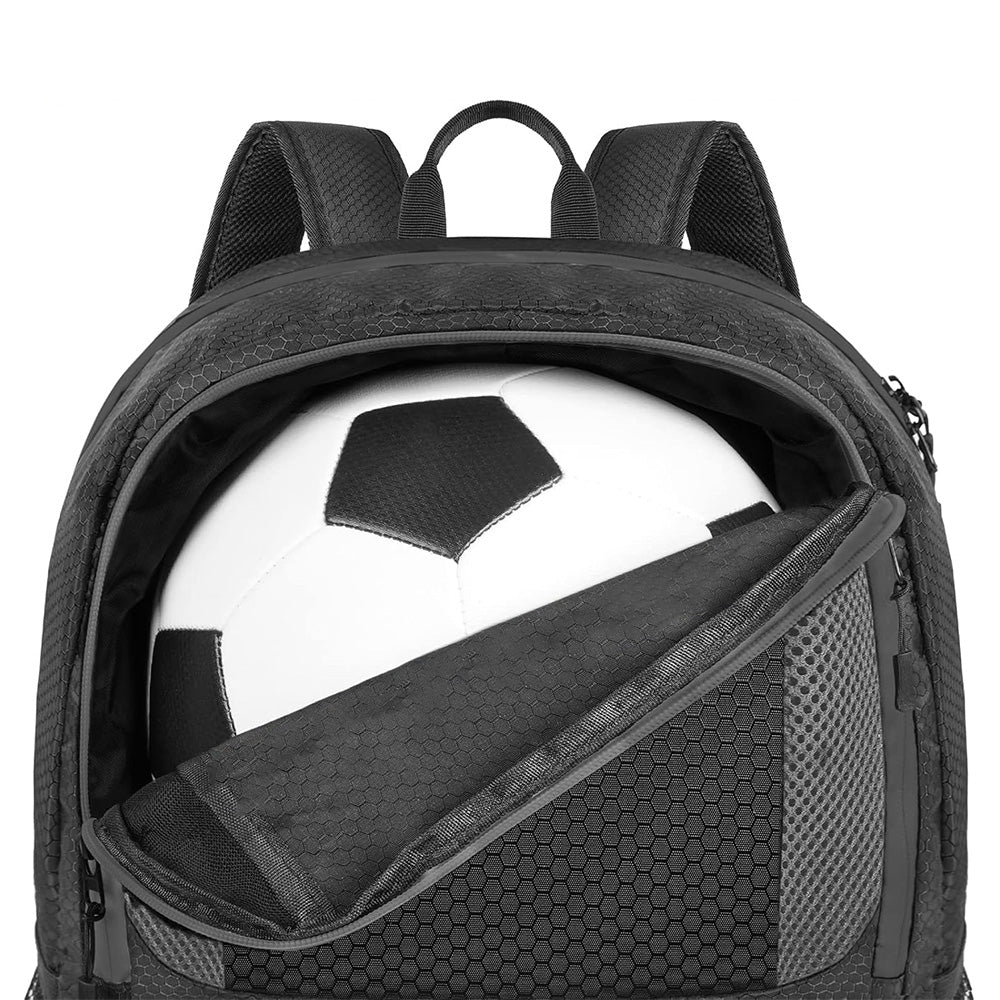 Water Repellent Sports Soccer Backpack with Ball Holder and Shoe Compartment
