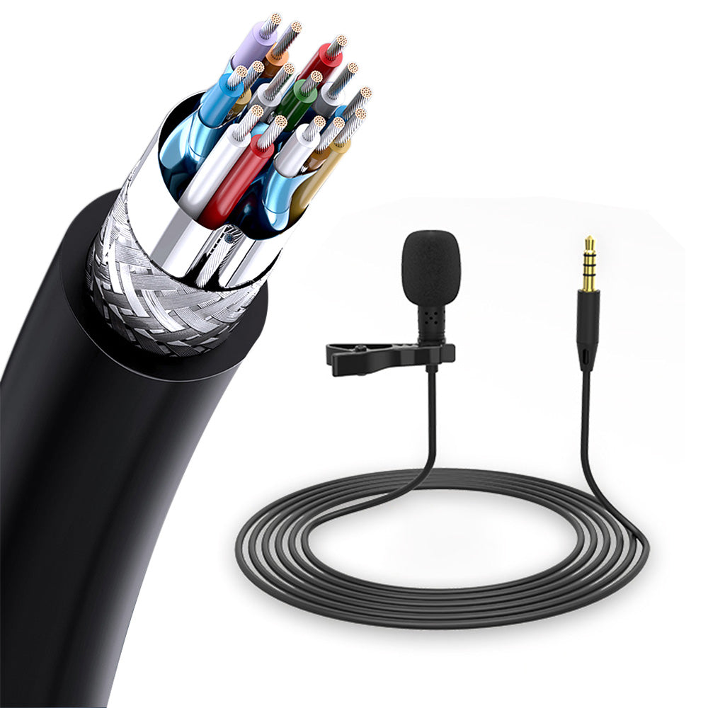 Clip-on Lapel Mini Lavalier Mic Microphone for Mobile Phone PC Recording-3.5mm Type