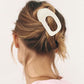 4-Piece Flat Hair Claw Clips Set for Women Strong Hold Styling