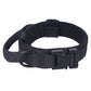 Adjustable Dog Collar with Handle Tactical Nylon Pet Collar for Medium Large Dogs-Black