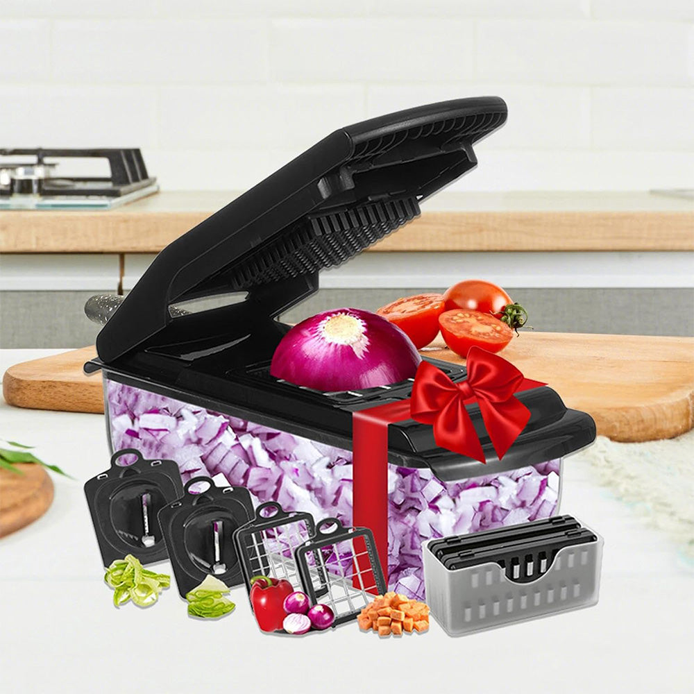 Vegetable Chopper with Container Mandoline Slicer for Kitchen Salad Prep