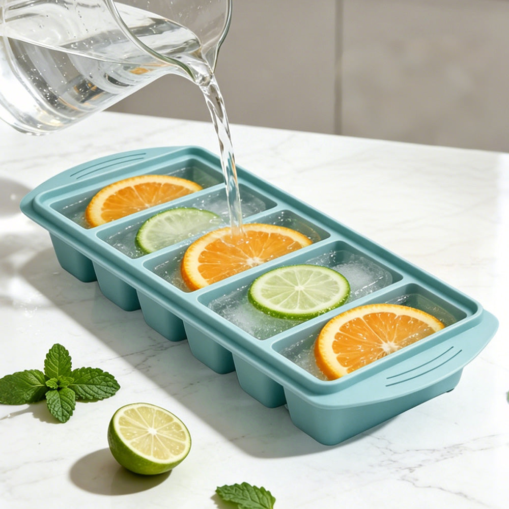 3 Pack Silicone Freezer Trays with Lids for Soup Sauce Meal Prep Storage