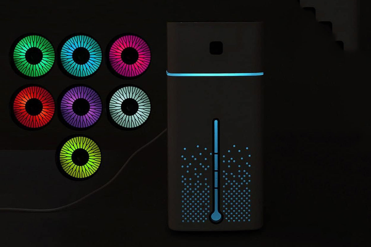 Air Humidifier Cool Mist with LED Light for Bedroom Office Desktop Home 1L
