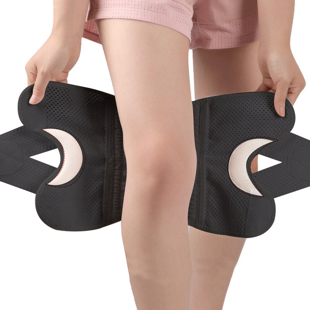 2Pcs Knee Brace with Side Stabilizers Breathable Adjustable Knee Support Mesh Weave For Workout