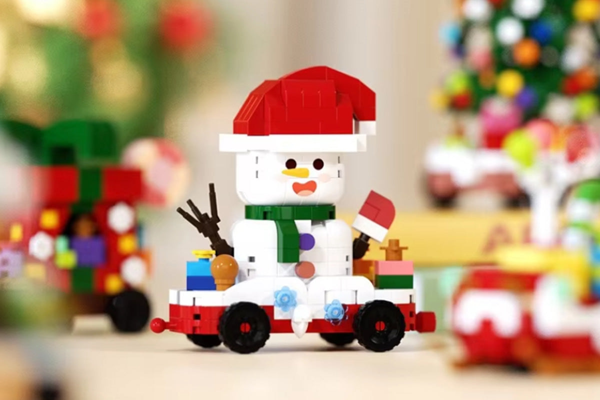 Christmas Building Blocks Set Xmas Building Figures DIY Stocking Stuffers